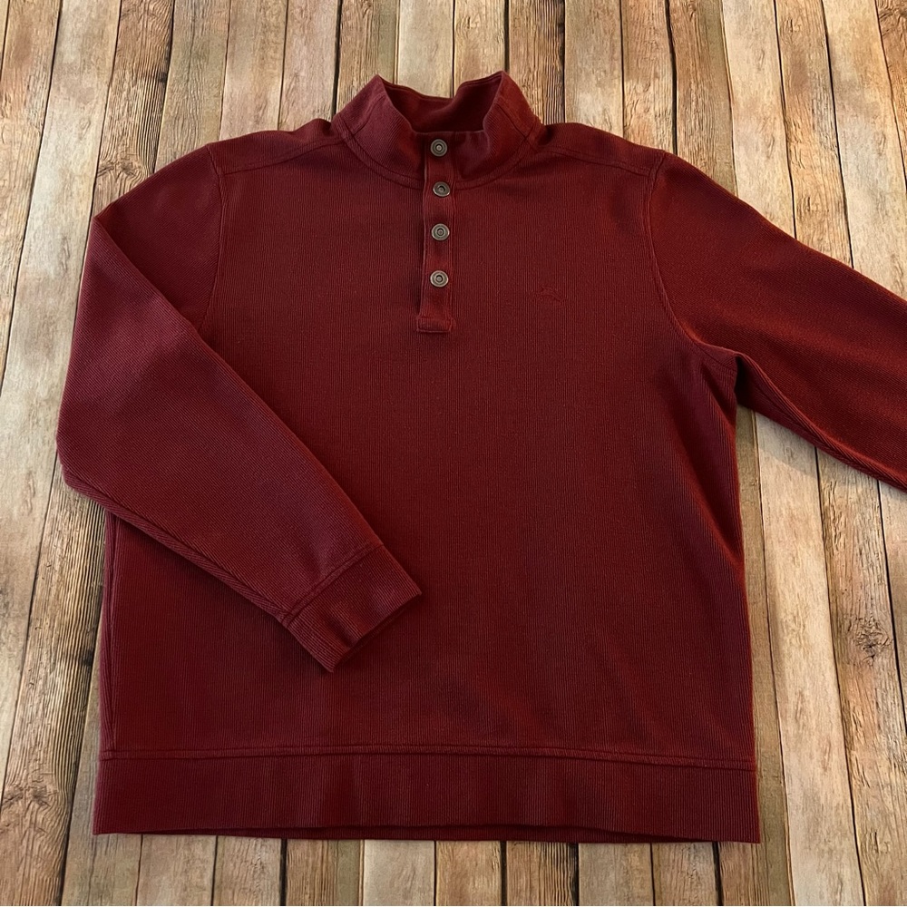 Tommy Bahama mens snap button pullover sweatshirt | size extra large